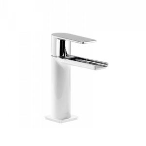Tres Wastafelmengkraan  Loft Colors 1-hendel Waterval Uitloop 10.4 cm Rond Wit Chroom
