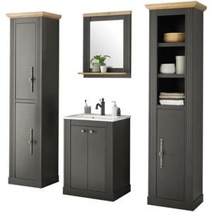 Home affaire Badkamerserie Westminster in romantische rustieke stijl, exclusief by otto (4 stuks)