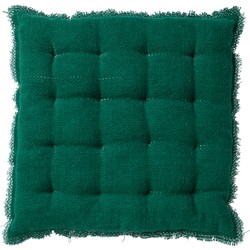 Dutch Decor BURTO - Stoelkussen van katoen Galapagos Green 40x40 cm - groen