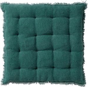 Dutch Decor BURTO - Stoelkussen van gewassen katoen Sagebrush Green 40x40 cm - groen