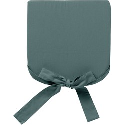Dutch Decor JAVA - Stoelkussen met lint Sagebrush Green 40x40 cm - groen - 