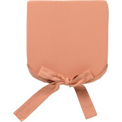 Dutch Decor JAVA - Stoelkussen met lint Muted Clay 40x40 cm - roze - 
