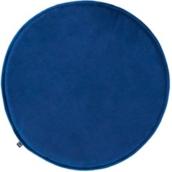 Kave Home  Rimca rond stoelkussen fluweel blauw Ø 35 cm