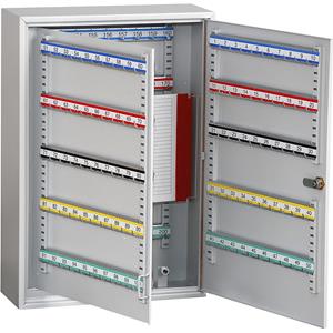 Sleutelkast, 150 haken, h x b x d = 550 x 380 x 140 mm, lichtgrijs