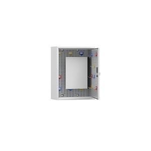 EUROKRAFTbasic Sleutelkast, lichtgrijs RAL 7035, h x b x d = 350 x 270 x 130 mm, voor 40 haken