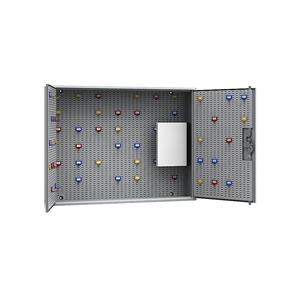 EUROKRAFTbasic Sleutelkast, lichtgrijs RAL 7035, h x b x d = 550 x 730 x 130 mm, voor 190 haken