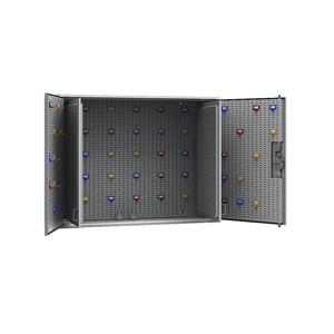 EUROKRAFTbasic Sleutelkast, lichtgrijs RAL 7035, h x b x d = 550 x 730 x 250 mm, voor 350 haken