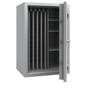 Sleutelkluis met uitschuifbare tussenwanden, VDMA B en Euronorm S2, 1650 haken, 3 legborden, h x b x d = 1256 x 836 x 700 mm