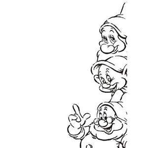 Komar Poster Snow white Dwarves Hoogte: 40 cm