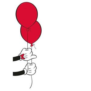 Komar Poster Mickey Mouse Balloon Hoogte: 50 cm