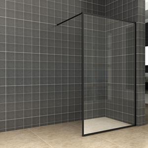 Boss & Wessing Inloopdouche  Vidrios 100x200 cm 10 mm Met Stabilisatiestang NANO Mat Zwart