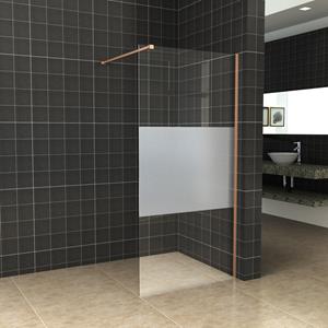 Boss & Wessing BWS Inloopdouche Pro Line Middenband 120x200 Geborsteld Messing Koper Profiel en Stang