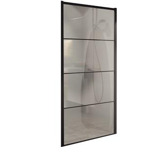 Boss & wessing BWS Inloopdouche Frame 88x200 cm 8mm NANO Glas Mat Zwart