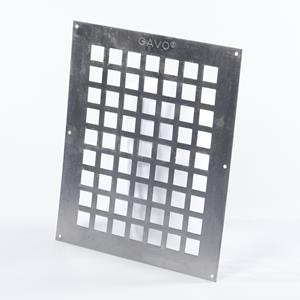 Gavo Ventilatieplaat enkel rij aluminium 25 x 30cm