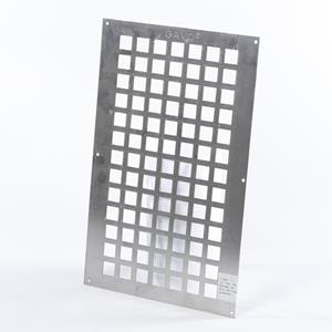 Gavo Ventilatieplaat enkel rij aluminium 50 x 30cm