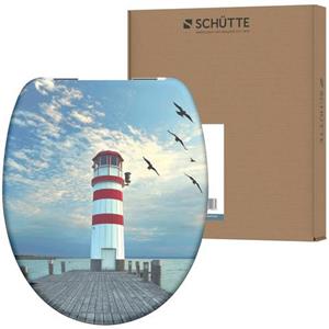 Schütte WC-Sitz LIGHTHOUSE, Duroplast Toilettendeckel mit Absenkautomatik Motiv