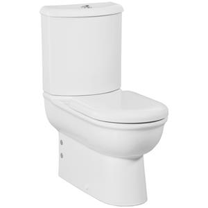 Boss & wessing Toiletpot Staand  Selin Met Bidet Onder En Muur Aansluiting Wit