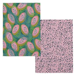 Aware Set van 2 theedoeken Papaya | 
