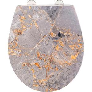 Wenko Toiletzitting Grey Marble