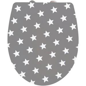 ADOB Toiletzitting Stars Soft-closemechanisme, voor het schoonmaken met één druk op de knop afneembaar