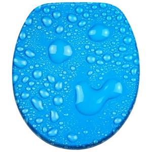 Sanilo Toiletzitting Dauwdruppel blauw met soft-closemechanisme