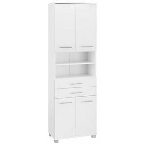 Schildmeyer Hoge kast Emmi Breedte 60 cm, metalen grepen, met 2 laden