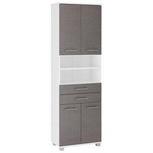 Schildmeyer Hochschrank "Palermo", Breite 60 cm, verstellbare Einlegeböden, Metallgriffe