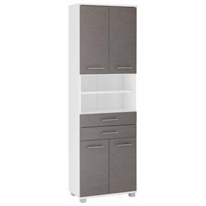 Schildmeyer Hoge kast PALERMO Breedte 60 cm, verstelbare planken, metalen grepen