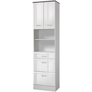 HELD MÖBEL Hochschrank "Neapel", Breite 50 cm, mit Hochglanzfronten und eleganter Fräsung