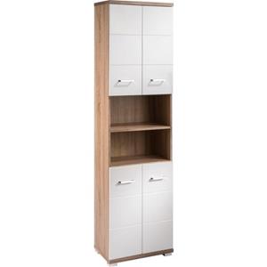 byLIVING Hochschrank "Nebraska", Breite 50 cm, Badezimmerschrank mit Metallgriffen, viel Stauraum