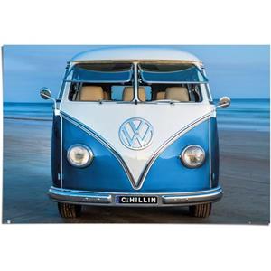 Reinders! Poster Volkswagen Bulli blauw Brendan Ray