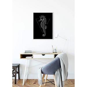 Komar Poster Sea Horse black Hoogte: 40 cm