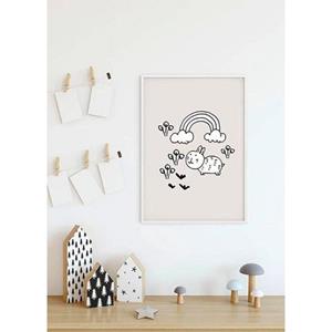 Komar Poster Scribble Bunny Hoogte: 40 cm