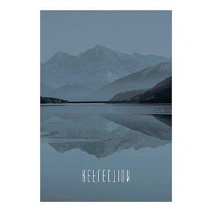Komar Poster World Lake Reflection Steel Hoogte: 40 cm