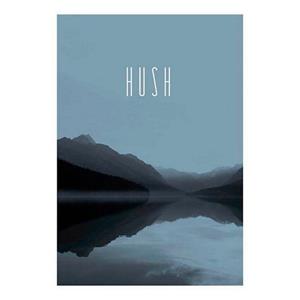 Komar Poster Word Lake Hush Steel Hoogte: 70 cm