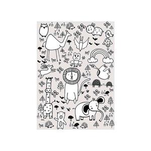 Komar Poster Scribble park Hoogte: 40 cm