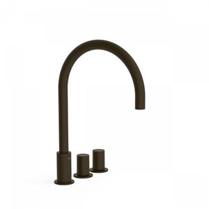 Badrandkraan  Study Exclusive Tweeknops Uitloop Gebogen 21,5 cm Zwart Brons
