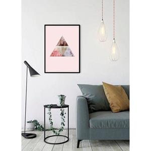 Komar Poster Triangles top Red Hoogte: 70 cm