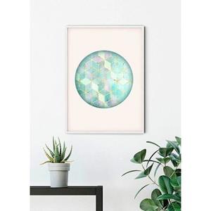 Komar Poster Mozaïek Circle Verde Hoogte: 50 cm