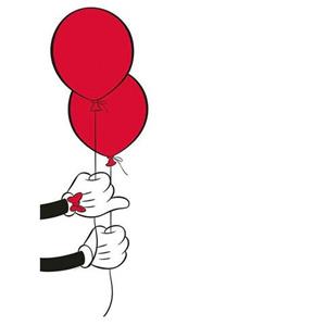 Komar Poster Mickey Mouse Balloon Hoogte: 50 cm