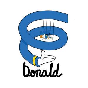 Komar Poster Donald Duck spiraal Hoogte: 50 cm