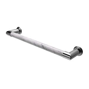 HD heating Elektrische Radiator Cascade 60x12 cm Bianco Carrara Venatino Marble / Polished Chrome