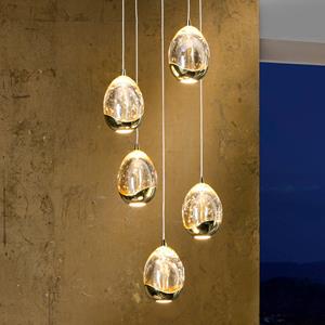 Schuller Valencia LED-Hängeleuchte Rocio, 5-fl. in Gold