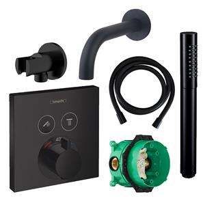 Hansgrohe Badkraanset  Select Vierkant met Handdouche Zwart