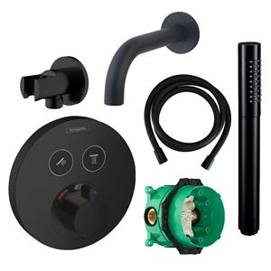 Hansgrohe Badkraanset  Select Rond met Handdouche Zwart