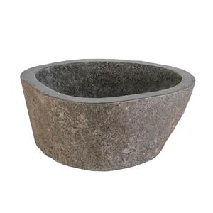Bws Waskom  Stone Ovaal 35x15x3 cm Riviersteen Grijs