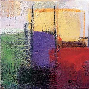 PGM Bea Danckaert - Violet Statics III Kunstdruk 40x40cm