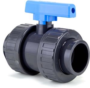 Pvc-u Kugelhahn mit beidseitig Klebemuffe ø 63 mm, Typ Safe 600, 16 bar - Profec