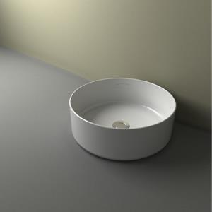 Boss & Wessing Opbouw Waskom  Loop Rond 40x14,5 cm Glanzend Wit