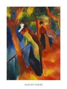PGM August Macke - Strada soleggiata Kunstdruk 60x80cm